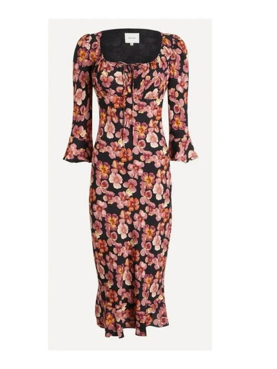 Reformation Dresses & Skirts - NEW, Reformation Kiley Floral Print Half Sleeve Bodycon Midi Dress Sz 4 #MD1833